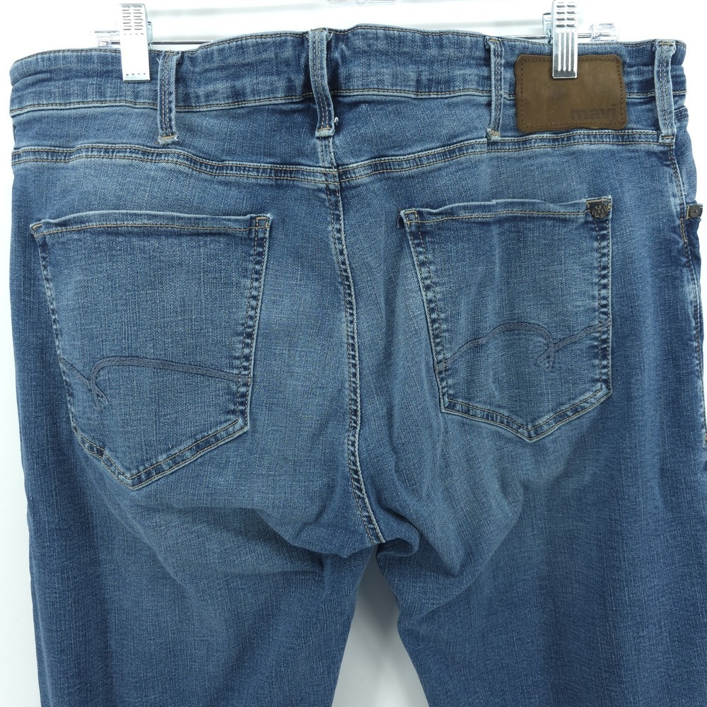 Mavi Zach Straight Leg Jeans Mens 38x32 Blue Denim Cotton Blend Comfort Stretch - Picture 6 of 12